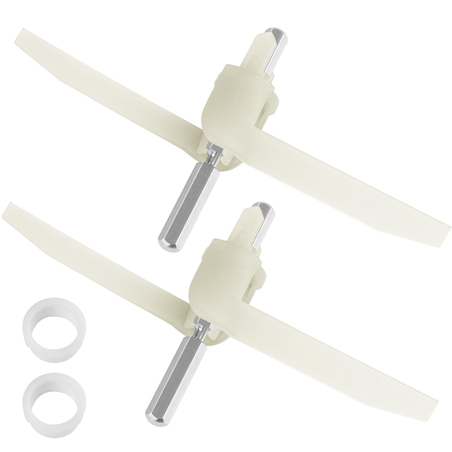 2 x Mitnehmer Flügelrad 160mm 630760 621923 für Bosch Küchenmaschine MUM5 MUMS MUMV MUZ5, Durchlaufschnitzlerflügel mit Kunststoffhülse für Küchenmaschine