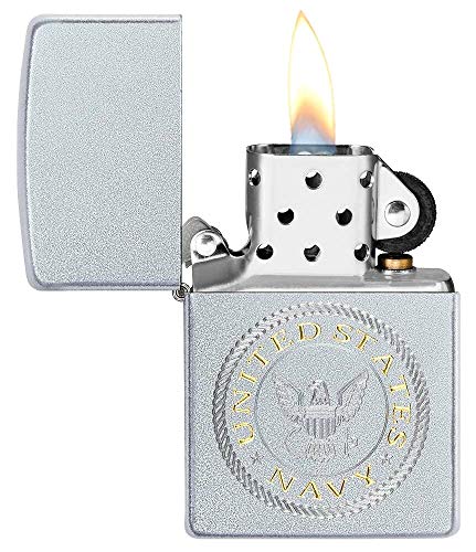 Encendedor Zippo clásico personalizado US Navy plateado miniatura 5
