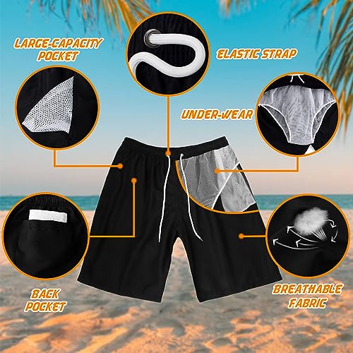 Image of Mens Swimming Trunks Swim Trunks Quick Dry Swim Shorts with Mesh Lining Funny Swimwear Bathing Suits