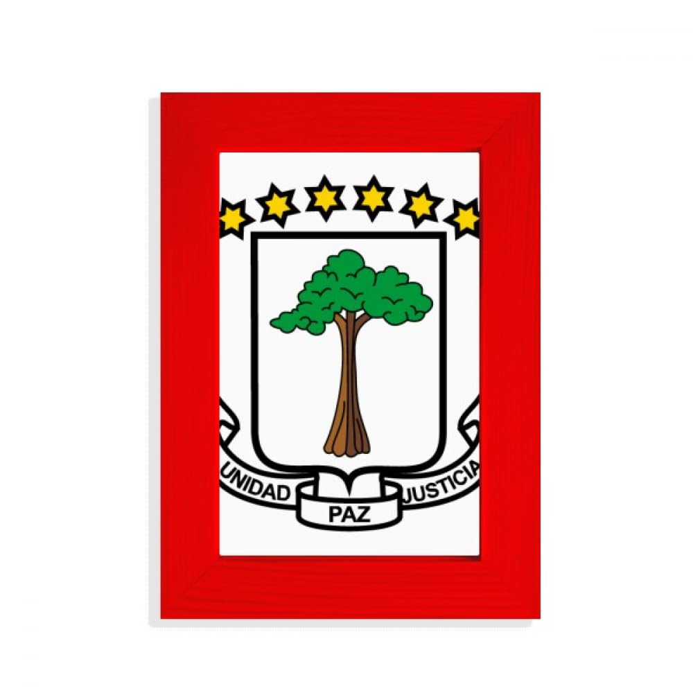 Cadre photo rouge de Guinée équatoriale de prestige, finition laquée et détails dorés