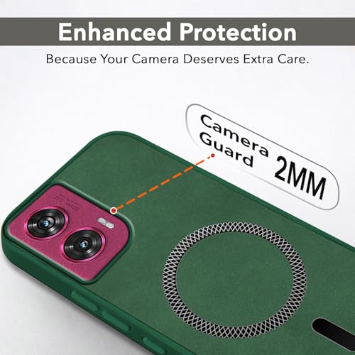 Image of Jkobi Leather Finish Back Cover Case for Motorola Moto Edge 50 Fusion (MagSafe Compatible Wireless Charging | Soft Touch | Camera Bump Protection)