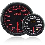 オートゲージ AUTOGAUGE 水温計 430シリーズ 60mm 60Φ スモークレンズ ワーニング機能付き LED切替可