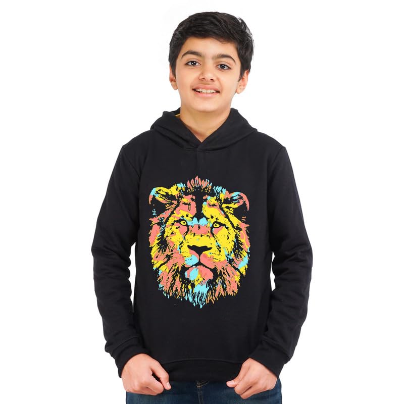 Image of Real Basics Boys Cotton Hooded Sweatshirt(Pack of 1)