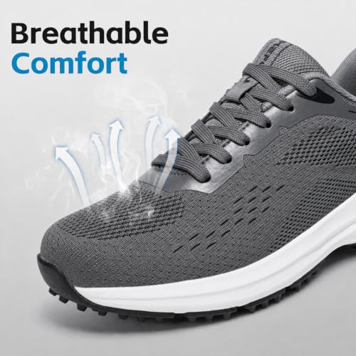 KEFUWU Mens Spikeless Waterproof Golf Shoes