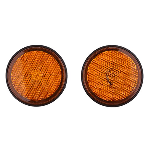 2pcs Led Reflector Redondo Indicador Luminoso para ATV Motocicleta - Naranja Cover