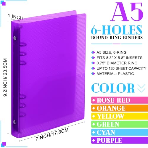 Classeur A5 à 6 anneaux rechargeable pour ne plus perdre ses notes importantes