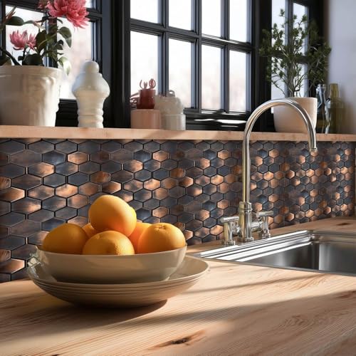 Image of 36 PC Pack (6 X 6) Thin Art Artistic Bohemian Peel and Stick Wall Sticky Backsplash Vinyl Waterproof Removable Tile Sticker Decals for Bathroom & Kitchen, (v, 6x6 inch)