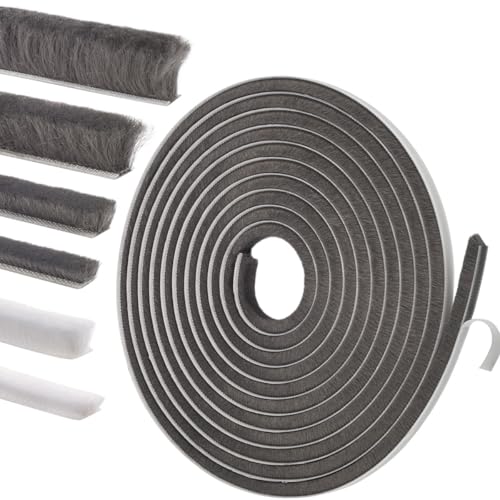 YOCCEK Self-Adhesive Weather Stripping Seal for Doors & Windows – Soundproof Insulation Gap Filler for Sliding, Exterior, Front, and Jamb Frames – 0.35" x 0.35" x 33 ft, Gray