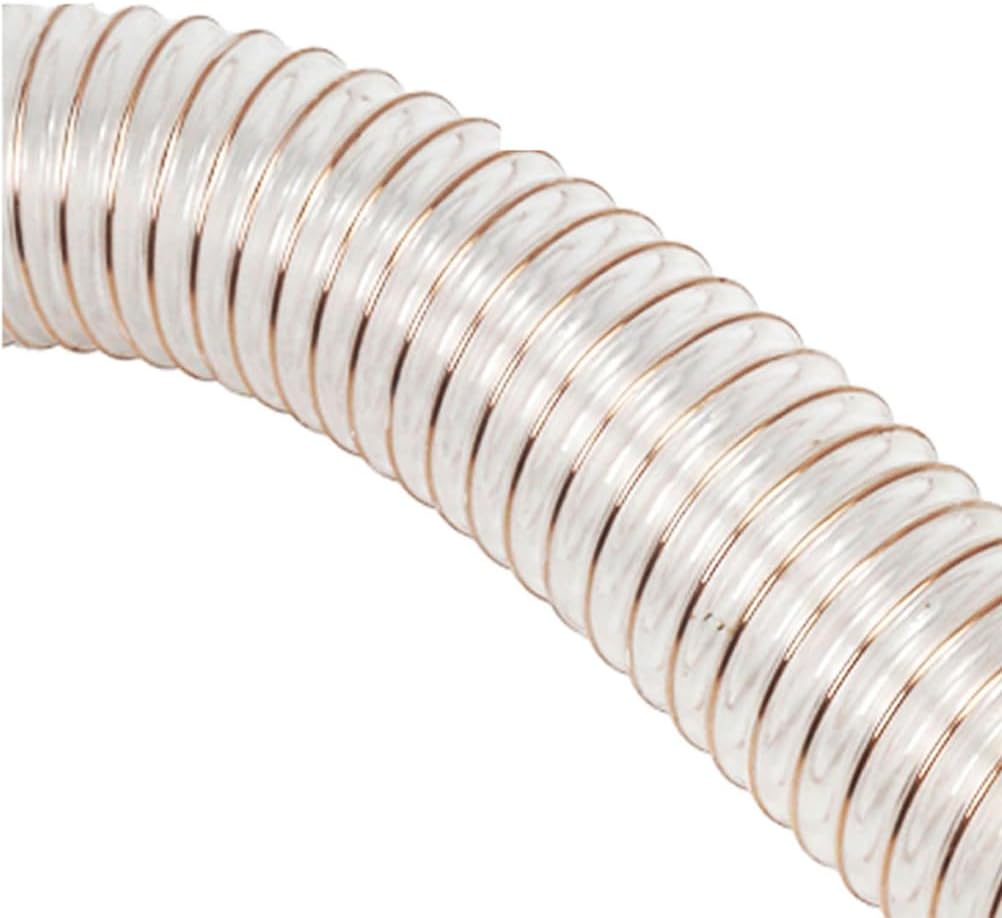 PU Polyurethane Pipe Wall Thickness 2MM Ducting Flexible Wind Hose Length 1M for Industrial Use Air Duct with Copper-Plated Steel Wire,Inner Diameter 210MM