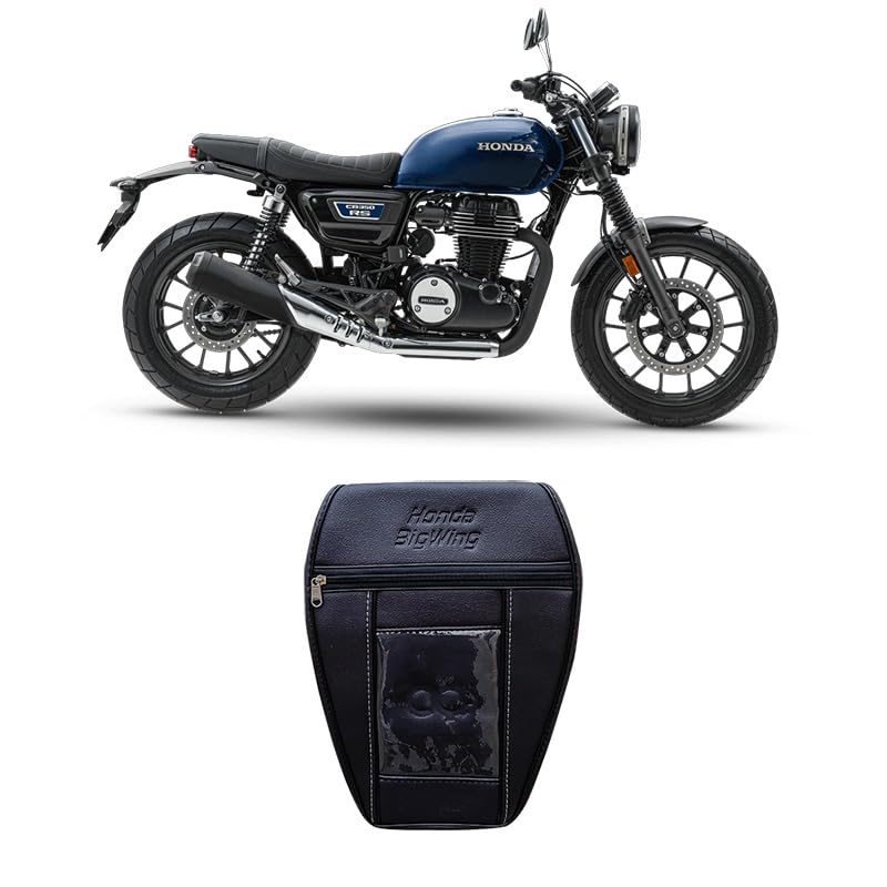 Image of Tank Cover | Tank Bag | Tank Pouch with Water Proof Cover Compatible with Honda H'ness CB350 | CB350 | RS CB350 (Black) (Pack of 1)