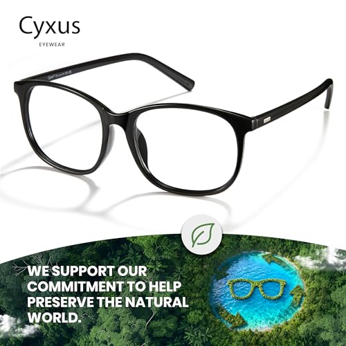 Image of Cyxus Blue Light Blocking Glasses Women Men Computer Gaming Square Glasses UV400 Protection Anti Eyestrain