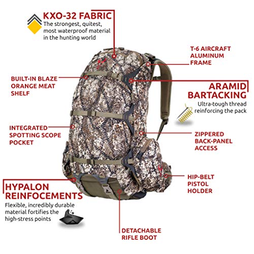 Badlands 2200 Camouflage Hunting Backpack Meat Hauler Rifle, Bow