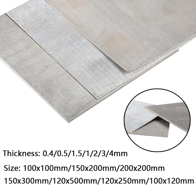 1Pc DIY Magnesium Alloy Sheet Plate Thickness: 0.4/0.5/1.5/1/2/3/4mm Size: 100x100mm/150x200mm/200x200mm(Thickness 2mm,150x200mm)