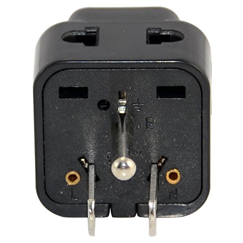 ANRANK U-U73590AK Universal EU UK AU to US USA Canada AC Travel Power Plug Adapter Converter Black