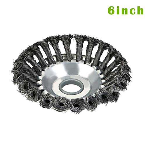 Mcottage Weed Brush Lawn Mower Tool Steel Wire Wheel Durable for Garden Cutting Machine