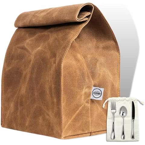 Asebbo Waxed Canvas Reusable Lunch Bag Cover