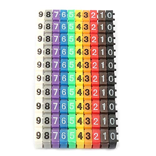 Clip on Wire Markers, Wire Number Labels Colorful Wire Numbering