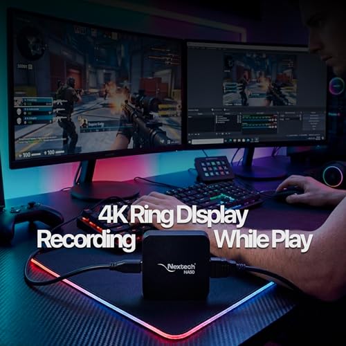 Image of Nextech HDMI Capture Card USB 3.0, 4K@30Hz Pass Through,1080P@60FPS Video Capture Card with Ultra Low Latency Loop Out & AUX Audio Input for PS5, Xbox, Camera, PC Streaming, Recording & Live Broadcast