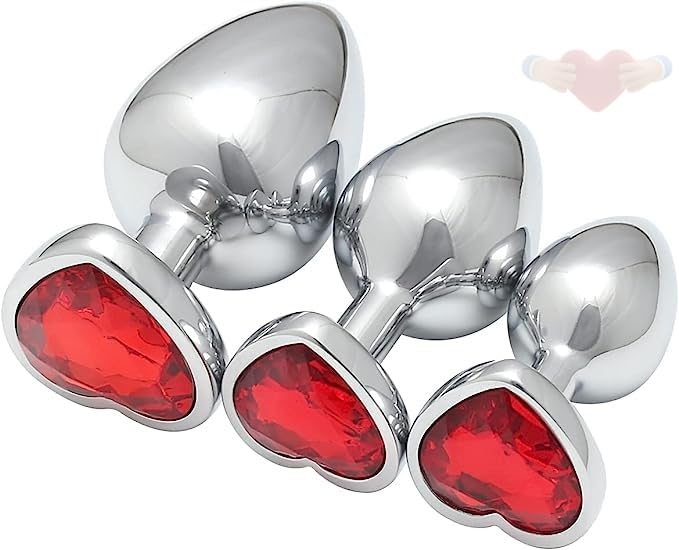 Ornement d'amour en acier inoxydable rouge haut de gamme