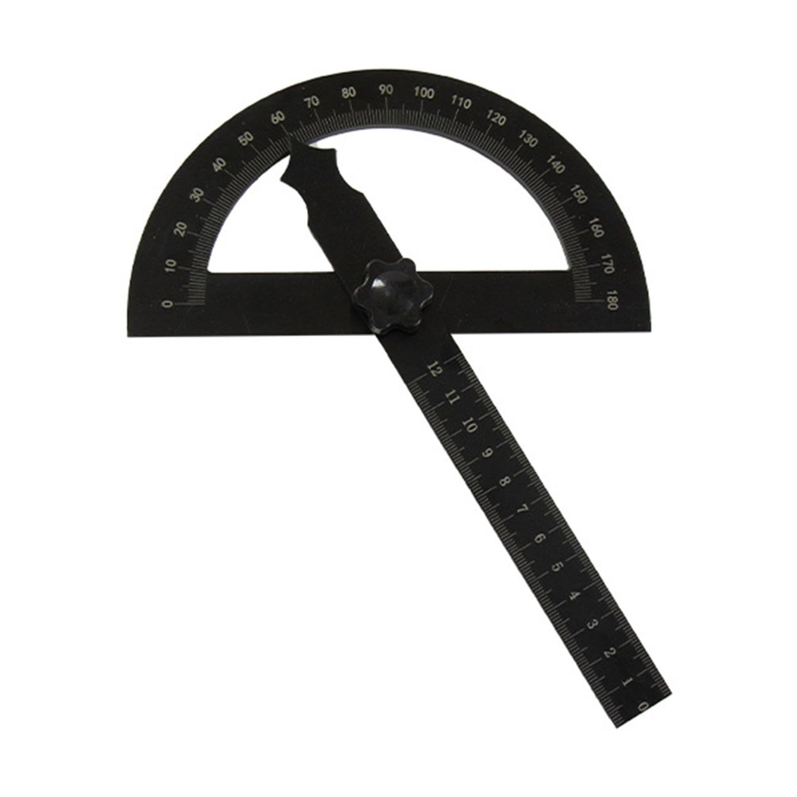 Pixzcsa Streamlined Protractor 180 Degrees Angle Ruler Ruler Designed To