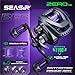 SEASIR Zero119 Ultralight Baitcasting Reel 4.2oz, BFS Fishing Baitcaster Reel, Double Spool, Saltwater Freshwater Casting, Max Drag 9LB, 8+1 BB, 7.6:1 Ratio, Carbon Fiber Washer, Black & Purple