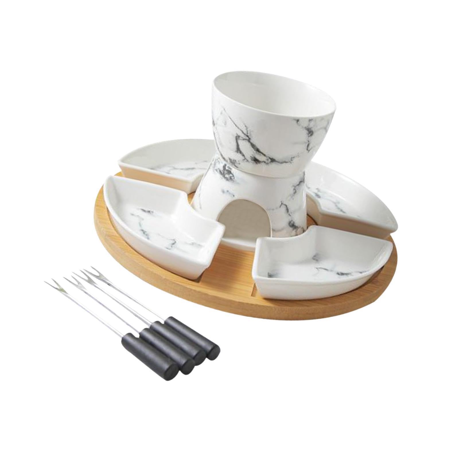 Keramik Butterwärmer, Schokoladenfonduetopf, Geschenk für Fondue Liebhaber zum Schmelzen von Schokolade und Käse, glatte Oberfläche, leicht zu