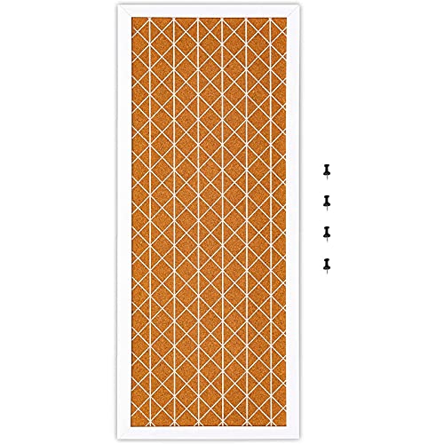 Juvale Decorative Bulletin Board, Diamond Pattern Cork Board (23.7 X 9.7 X 0.6 In) #TOP5