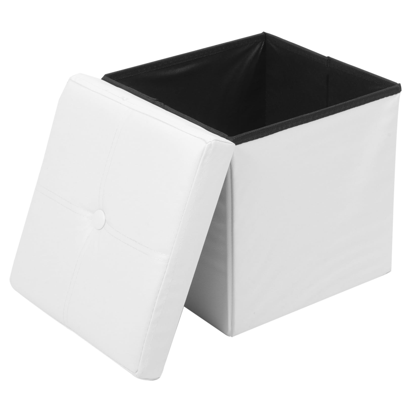 IMIKEYA Caja baul Almacenamiento baul almacenaje baules de almacenaje Banqueta para pies jugueteros organizadores Storage Bins escabel Beige