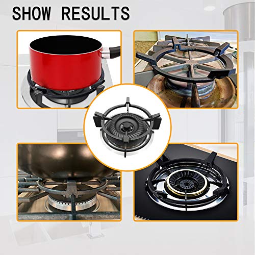 Wok Ring, Non Slip Black Cast Iron Stove Rack for Kitchen Wok Support Ring Cooktop Range Pan Holder Stand Stove Rack Milk Pot Holder for Gas Hob - Gas Stove Accessories