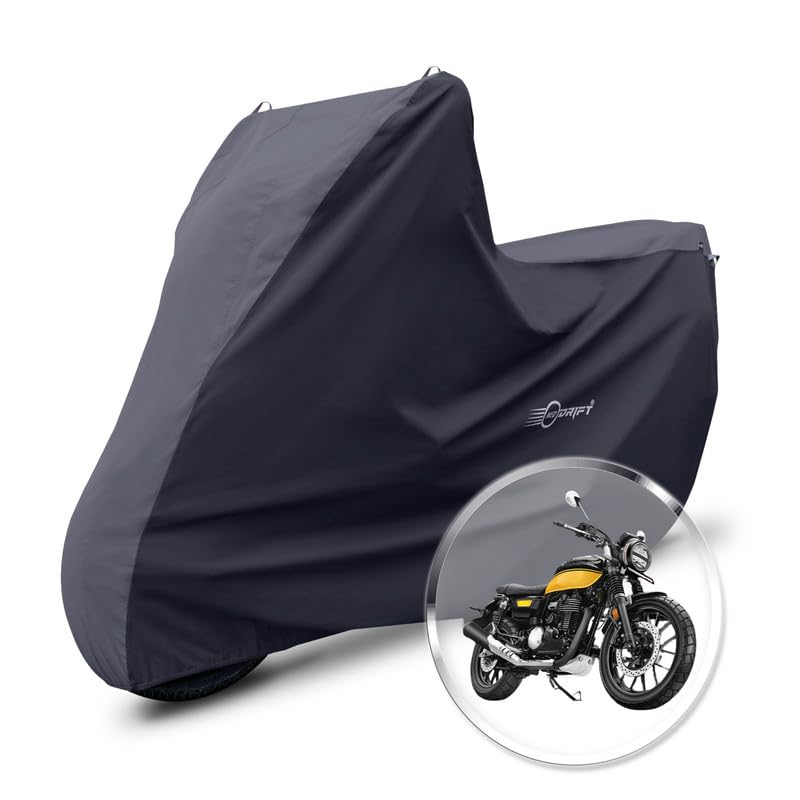 Image of Neodrift 'SuperMax' Bike Cover Suitable for Honda CB 350 RS (All-Weather Motorcycle Protection, Water & UV Resistant, Dustproof, Windproof) (Colour: D.Gray - Black)