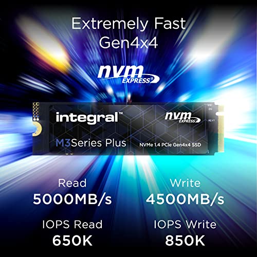 Image of Integral 1TB M3+ SSD 2-Pack NVMe M.2 2280 PCIe Gen4x4 R-5000MB /s W-4500MB /s TLC M2 Solid State Drive