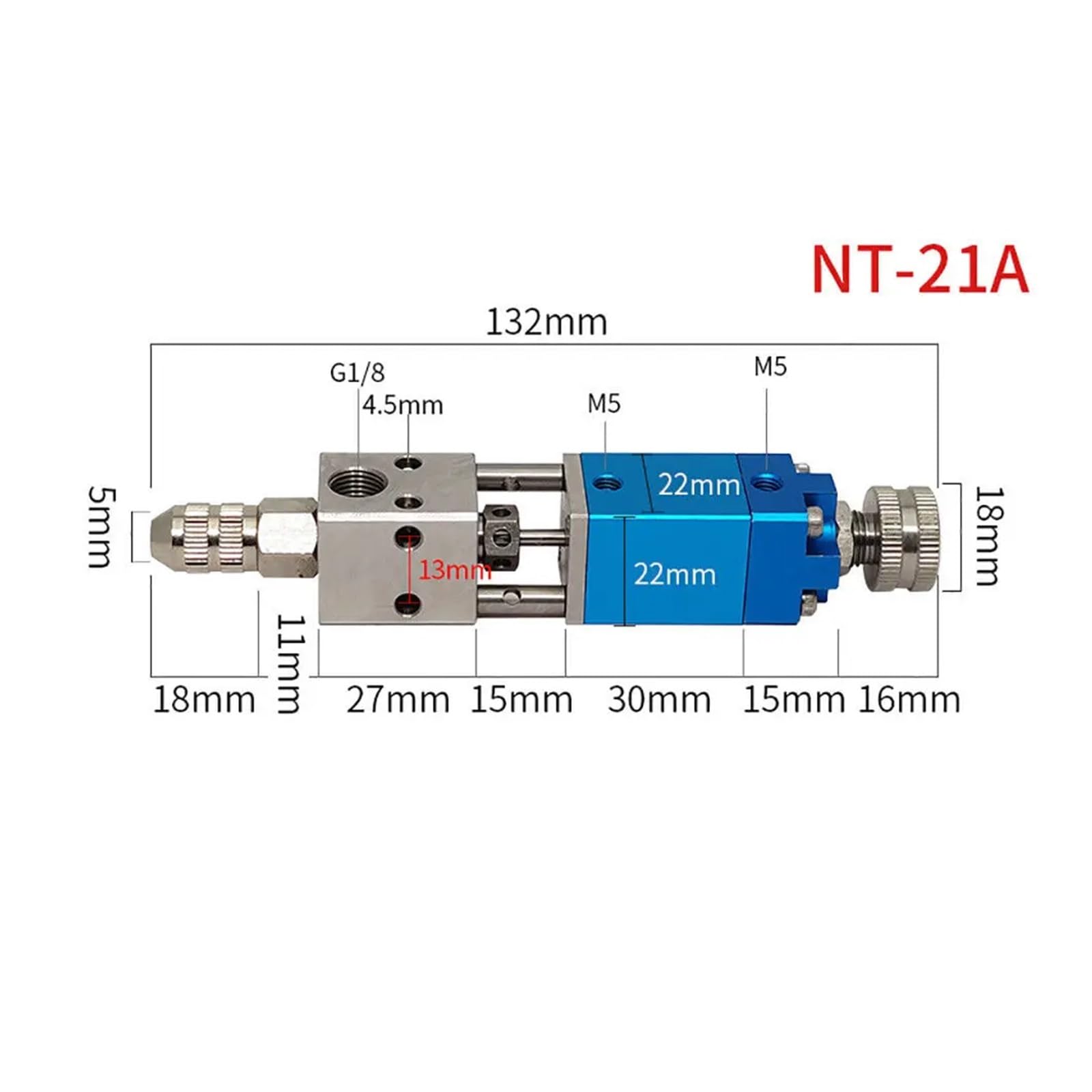 KOTIRCYY NT-21A Thimble Type Dispensing Valve Pneumatic Back-Suction Glue Valve Silicone UV Glue Valve Ink Dispensing