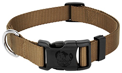 Country Brook Petz 25+ Hundehalsband aus Nylon, mit Schnellverschluss-Schnalle, robust, hergestellt in den USA (klein, 1,9 cm breit, Coyote Tan)-9