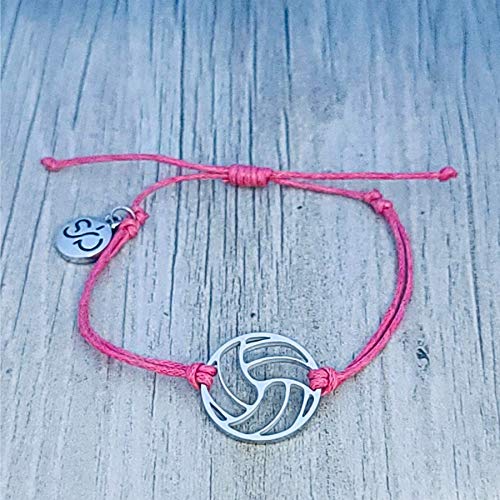 Image of Sportybella Volleyball Bracelet - Waterproof, Girls Volleyball Jewelry, Stainless Steel Adjustable Charm Bracelet with Volleyball Charm -Gift for Female Volleyball Player