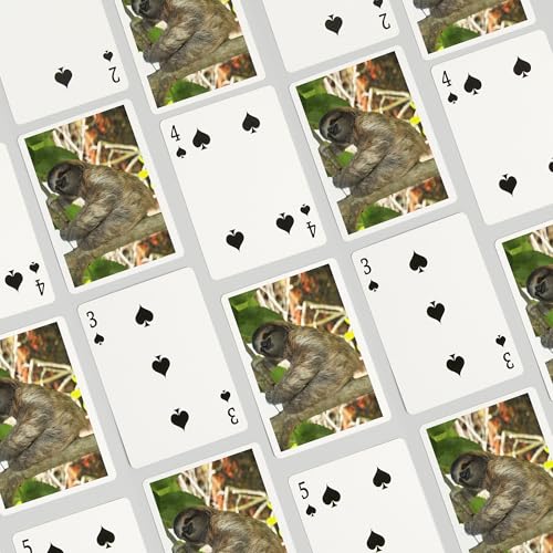 Baraja de 52 cartas Poker para adultos Sloth in Tree miniatura 4