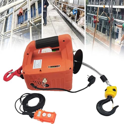 Cabrestante eléctrico portátil 1500W con control remoto 500kg