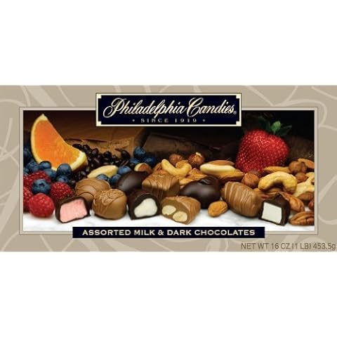 Philadelphia Candies Assorted Milk and Dark Chocolates, 1 pound Gift Box Cover