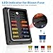 100A 10 Way Fuse Block, 12V Fuse Box Holder 10 Independent Circuits - Access to Groups of High and Low Voltages, 12 Volt Fuse Blade Panel with Led Indicator Waterproof Cover for Car Truck Boat Marine