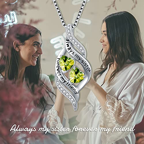 iiw Sister Necklace for Women Sister Gifts from Sister Gift for Sister from Brother Always My Sister Forever My Friend Jewelry Friendship Pendant for Sister Christmas Gift Birthday Gift for Sister - Image 5