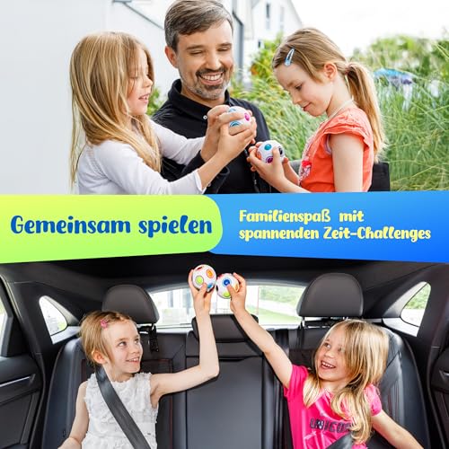 CUBIDI® Original Regenbogenball – Geschicklichkeitsspiel & Fidget Toy für Kinder und Erwachsene – 3D Kugellabyrinth Brainteaser, Anti Stress Spielzeug ab 4 Jahren