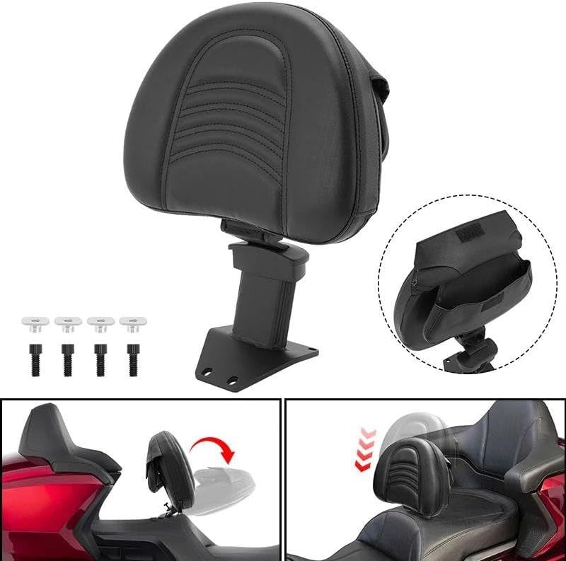 に適合する ゴールドウイング GL1800 2018-2023 バイク用 調整可能フロントドライバーライダーバックレストパッド