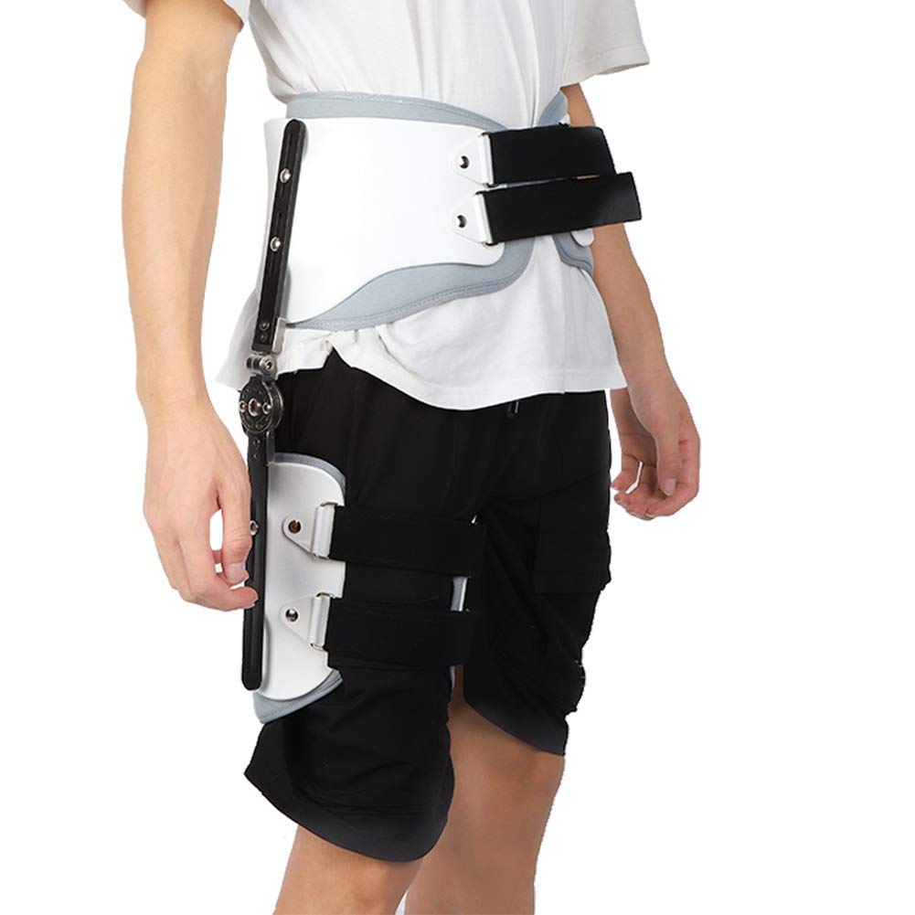 Tutore stabilizzatore per anca, tutore per ortesi, sciatica, coscia, anca, ortesi postoperatoria, fascia a compressione per alleviare il dolore all'anca, gamba destra, adulto