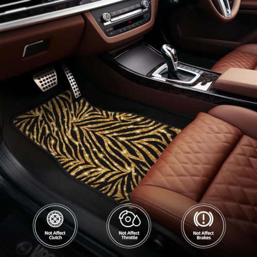 Alfombrillas de coche de neopreno antideslizantes juego de 4 piezas con estampado animal cebra 5