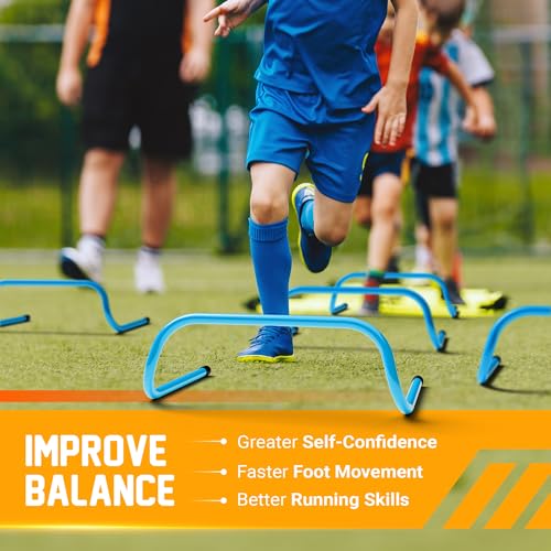 yes4all agility speed training agility hurdles for athletes - 5 pack - speed and agility training equipment for soccer basketball football hurdle training