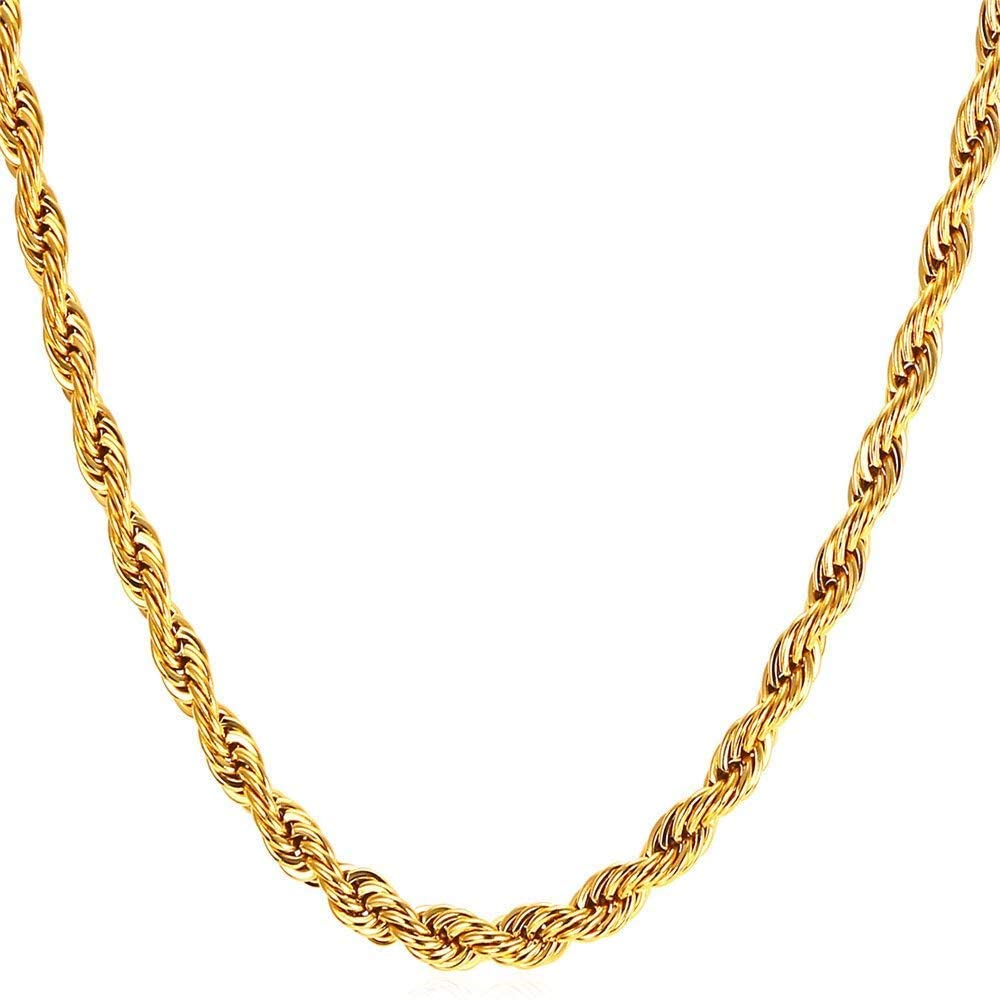 Forever Services Artificial Gold-Plated Stainless Steel Chain for Men (B09FJYFGKZ) Amazon Price History, Amazon Price Tracker