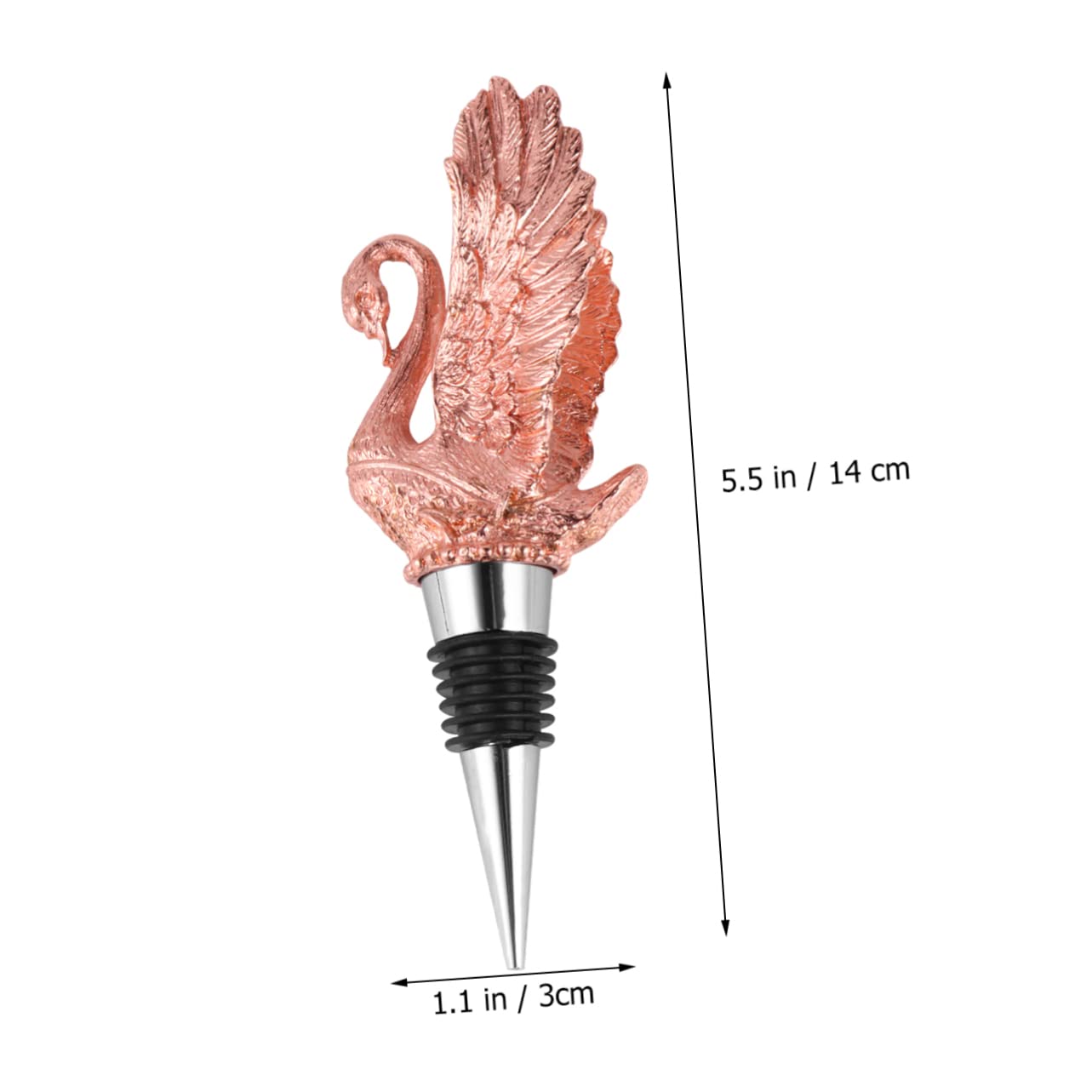 STOBAZA Swan Wine Bottle Stopper Creative Zinc Alloy Animal Pourer Wine Aerator for Parties Bars Fun Bottle Topper for Unique Home Decor