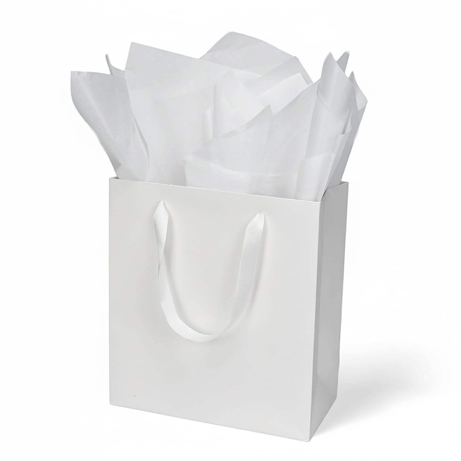 Papertide White Gift Bags 10×5×11,3 Pack — image 1