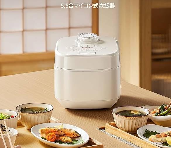Amazon | 炊飯器 5.5合 マイコン式 うまみ炊モード 10種類調理機能 早