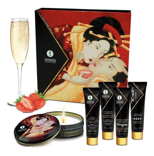 Shunga Geishas Secret Collection Strawberry Aceite de Masaje - 1 Pack