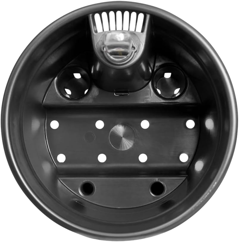 elho All-in-1 Brussel Round 18 + Swi 17 - Flower Pot for Indoor Use - 100% Recycled Plastic - Diameter 18 cm - Black/Anthracite